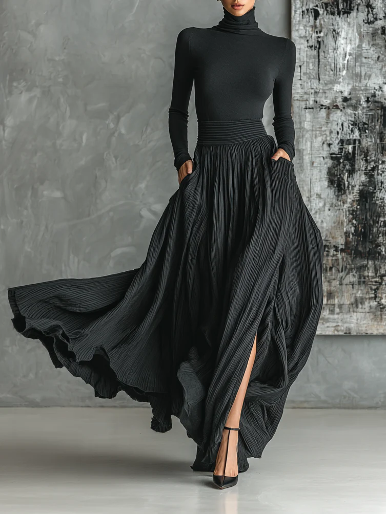 Evarista | Conjunto elegante con falda plisada